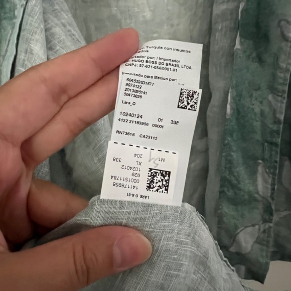 HUGO BOSS Lars Regular Fit Palm Frond Print Short Sleeve Button-up Shirt - Picture 4 of 9